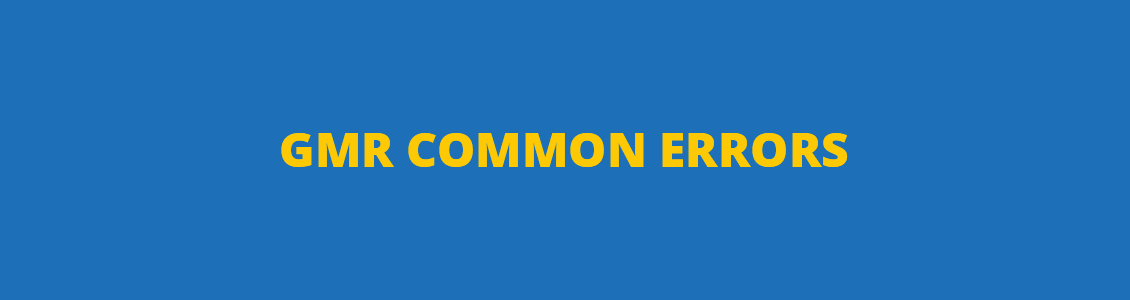 GMR common errors