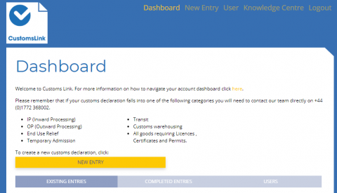 Account dashboard